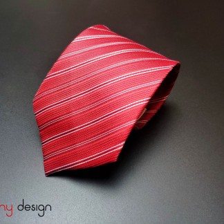 White red silk tie